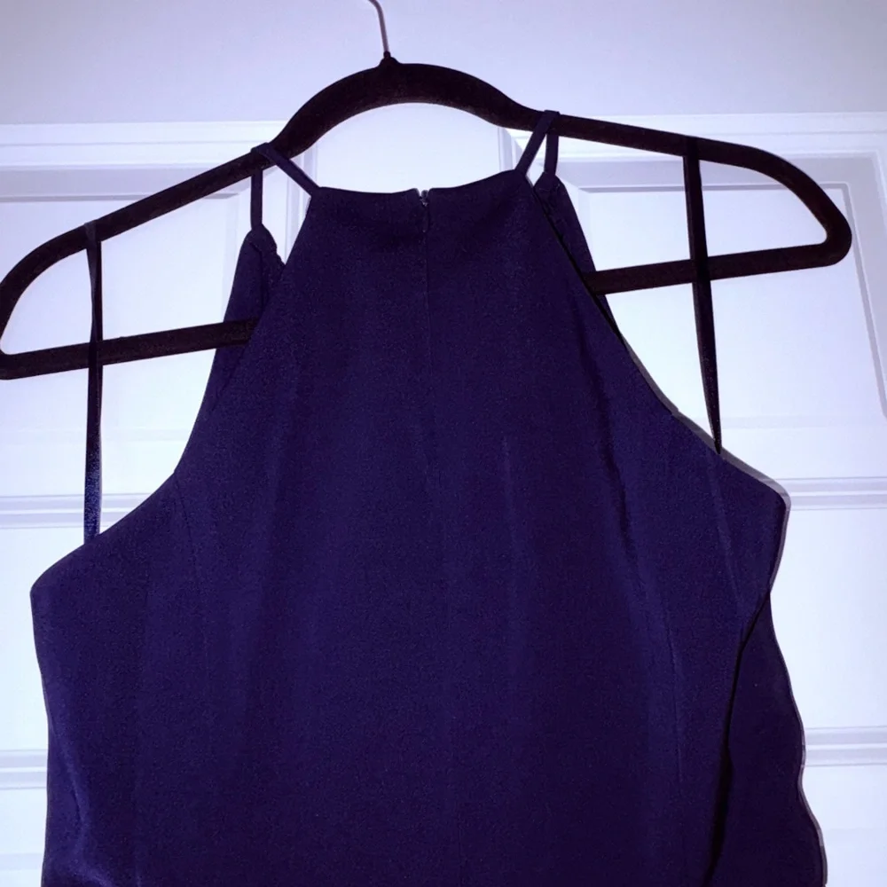 NWT Shona Joy Navy Blue Sleeveless Halter Midi Dress - Picture 7 of 7